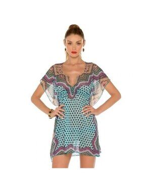 Becca by Rebecca Virtue Blue Swimsuit Coverup